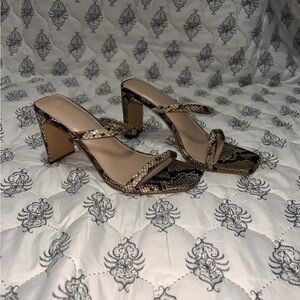 snake print heels